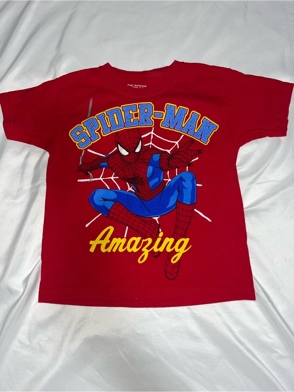 Y2K 2014 The Amazing Spider-Man 2 Boys Graphic T-Shirt Size 6/7 Red